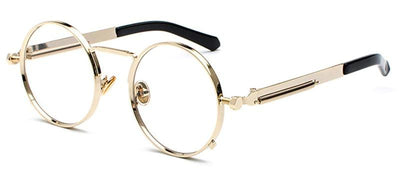 Trendy Steampunk Classic Vintage Round Metal Designer Frame Retro Fashion Brand Sunglasses For Men And Women-Unique and Classy