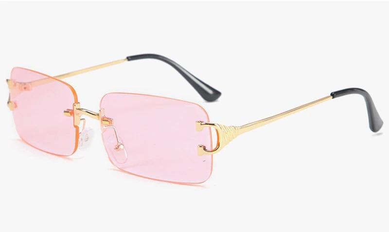 2021 Retro Brand Fashion Designer Rimless Gradient Square Sunglasses For Men And Women-Unique and Classy