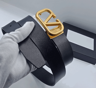 Fashionable V Metal Leather Strap Belt For Men's-Unique and Classy