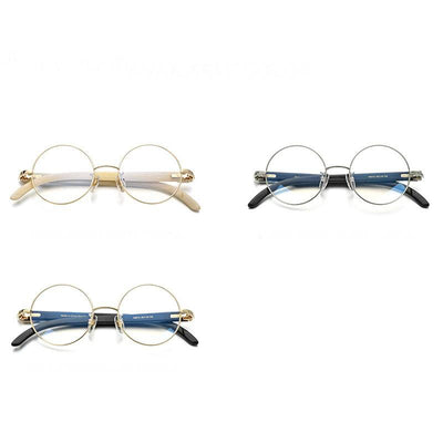 New Luxury Classic Round Blue Blocking High Quality Clear Lens Gradient UV400 Protection Eyeglasses Spectacle Frame For Men And Women