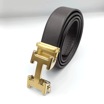 H Pattern Designer Leather Strap Belt For Men's-Unique and Classy