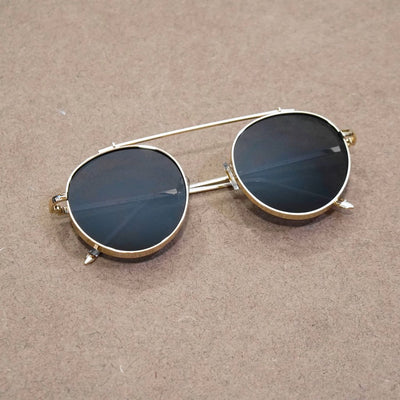 Retro Round Gold Black Sunglasses For Men And Women-Unique and Classy