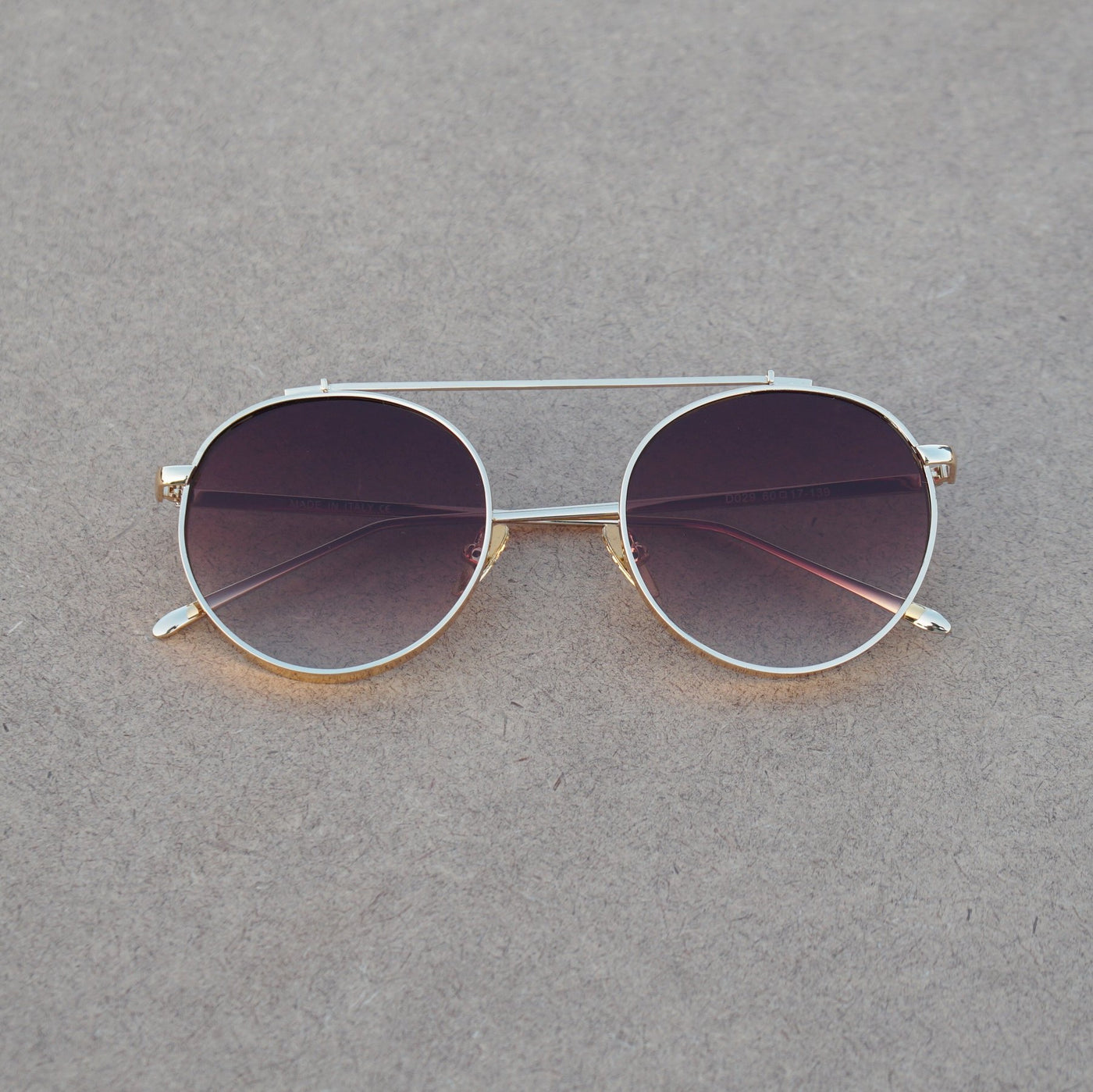 Round Shaded Brown And Gold Sunglasses For Men And Women-Unique and Classy