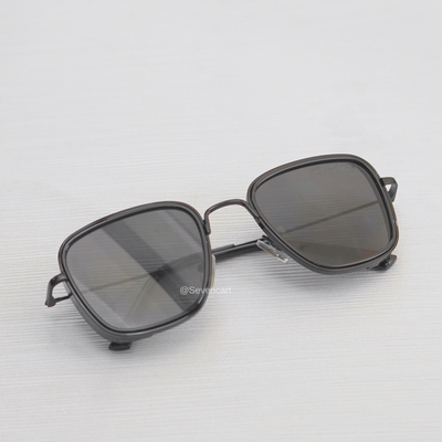 Stylish Square Full Black Retro Sunglasses For Men And Women-Unique and Classy