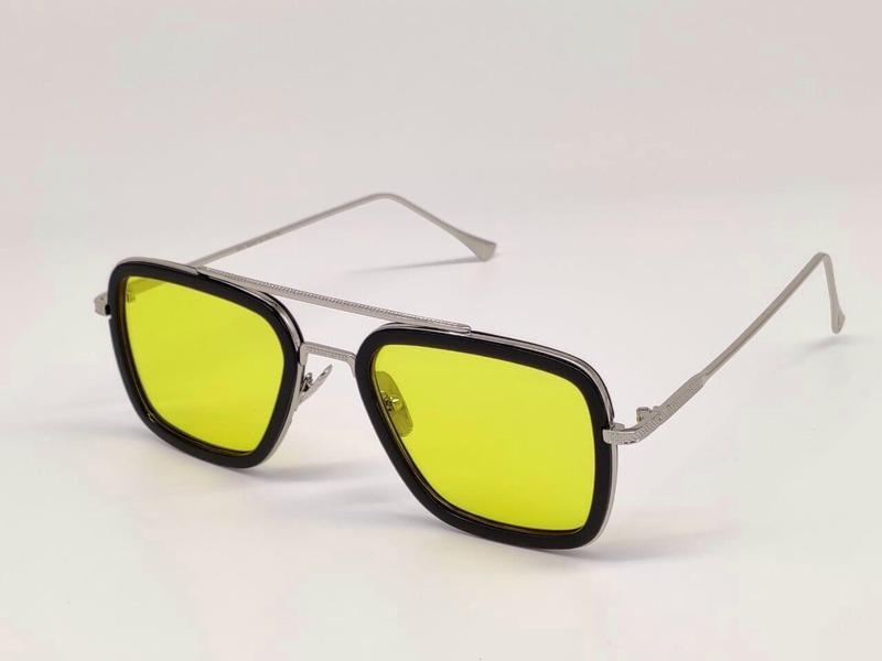 Silver And Yellow Square Sunglasses For Men And Women-Unique and Classy