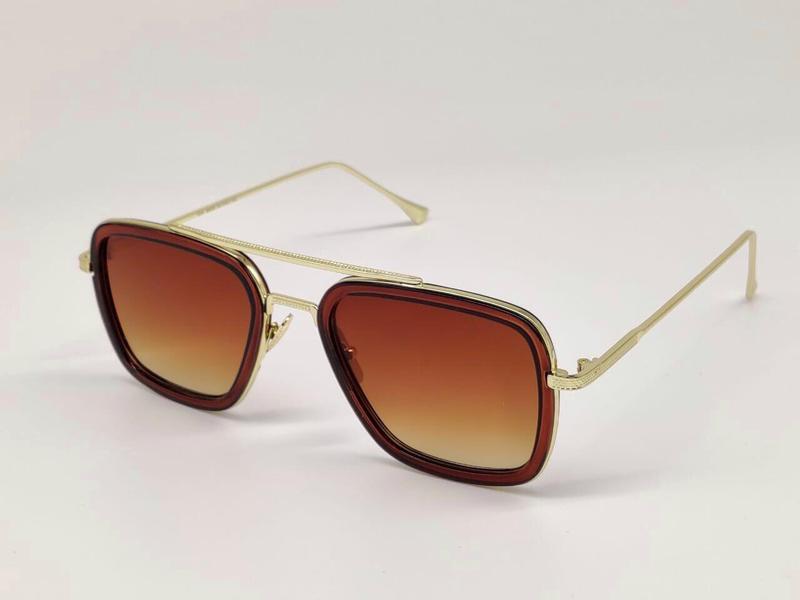 Gold And Brown Square Sunglasses For Men And Women-Unique and Classy