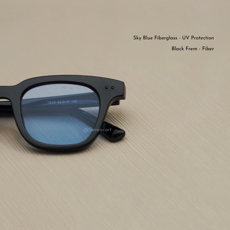 Sky Blue And Black Square Light Weight Comfortable Sunglasses For Men And Women-Unique and Classy