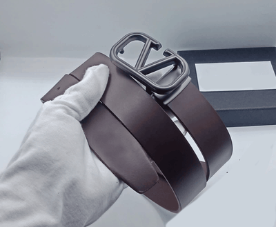 Fashionable V Metal Leather Strap Belt For Men's-Unique and Classy