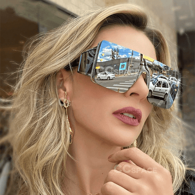 One Lens Retro Fashion Shades UV400 Vintage  Sunglasses For Women And Men-Unique and Classy