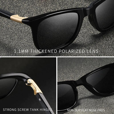 Functionality Square Wrap-Around Style Polarized Sunglasses For Men And Women-Unique and Classy