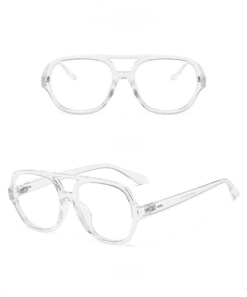 Retro Classic Double Bridge Fashion Anti-blue Light Vintage Clear Lens Computer Eyeglasses Spectacle Frame For Men And Women
