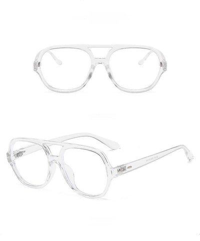 Retro Classic Double Bridge Fashion Anti-blue Light Vintage Clear Lens Computer Eyeglasses Spectacle Frame For Men And Women