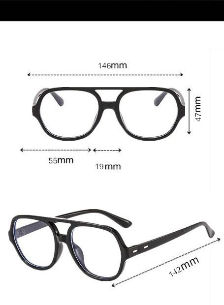 Retro Classic Double Bridge Fashion Anti-blue Light Vintage Clear Lens Computer Eyeglasses Spectacle Frame For Men And Women