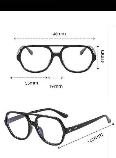 Retro Classic Double Bridge Fashion Anti-blue Light Vintage Clear Lens Computer Eyeglasses Spectacle Frame For Men And Women
