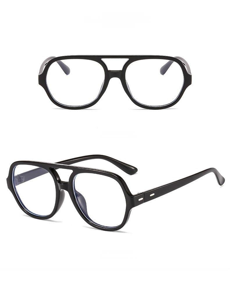Retro Classic Double Bridge Fashion Anti-blue Light Vintage Clear Lens Computer Eyeglasses Spectacle Frame For Men And Women