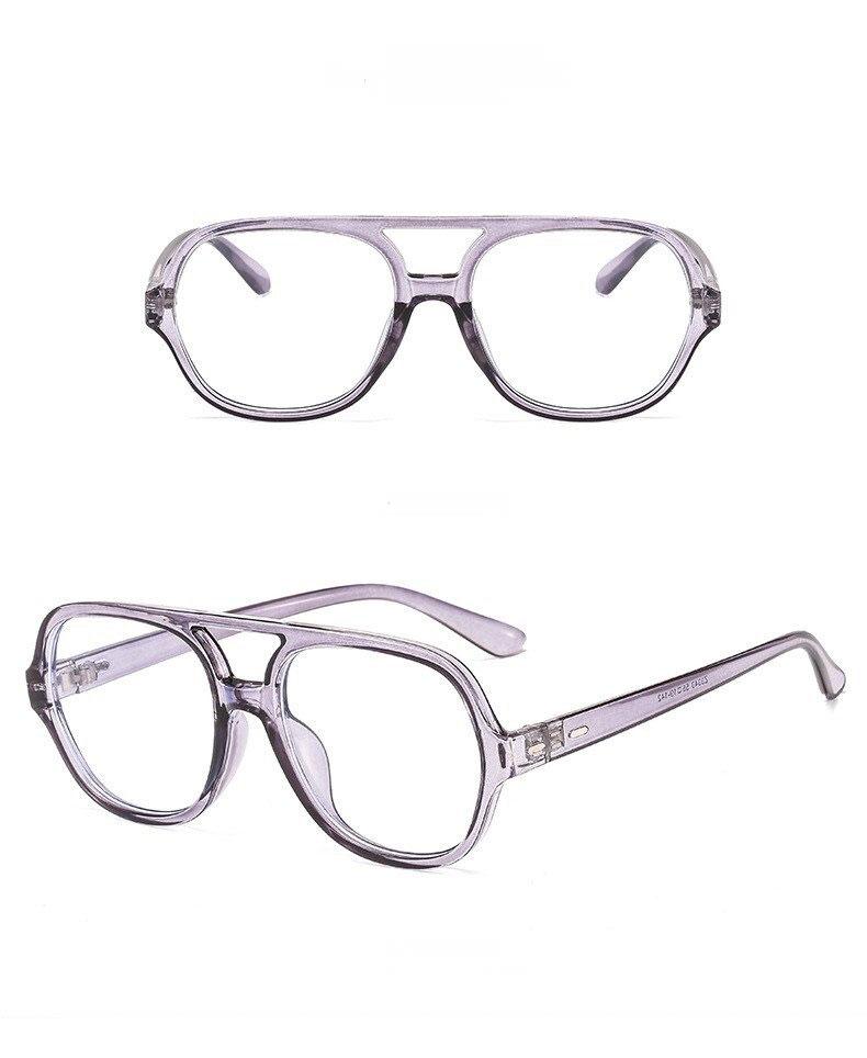 Retro Classic Double Bridge Fashion Anti-blue Light Vintage Clear Lens Computer Eyeglasses Spectacle Frame For Men And Women