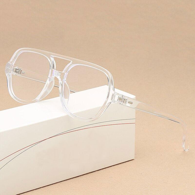 Retro Classic Double Bridge Fashion Anti-blue Light Vintage Clear Lens Computer Eyeglasses Spectacle Frame For Men And Women