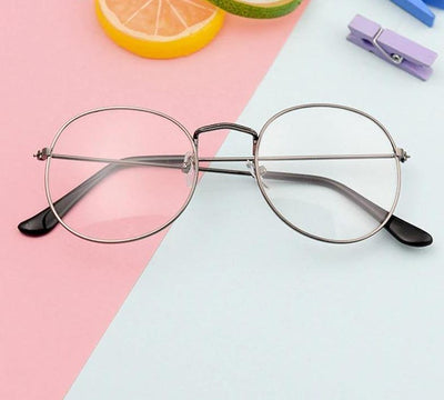 Fashion Clear Vintage Retro Round Metal Eyeglasses Frame