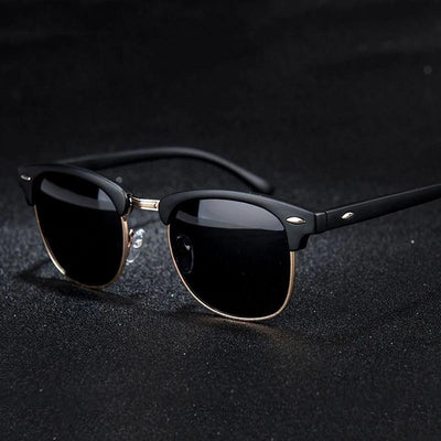 Half Metal  Brand Designer Mirror Sunglasses For Men And Women-Unique and Classy