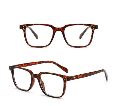 Classic Rivet Square Clear Lens Brand Sunglasses For Unisex-Unique and Classy