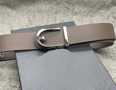 Designer Half Round Pattern Leather Belt For Men's-Unique and Classy