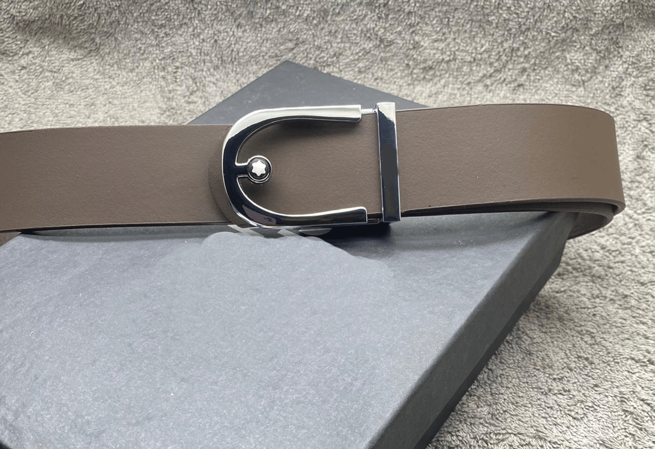 Designer Half Round Pattern Leather Belt For Men's-Unique and Classy