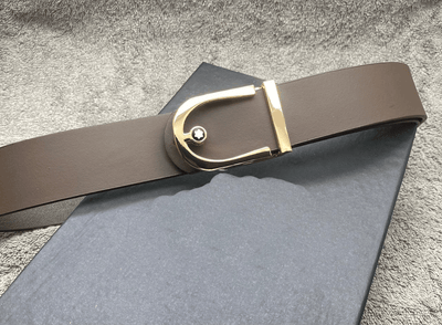 Designer Half Round Pattern Leather Belt For Men's-Unique and Classy