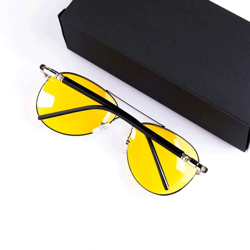 Brand Designer Polarized Yellow Lens Night Vision Driving Sunglasses For Men And Women-Unique and Classy