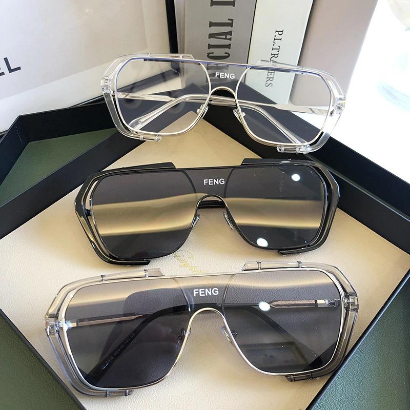 2020 High Fashion New One Piece Steampunk Sunglasses For Women And Men-Unique and Classy