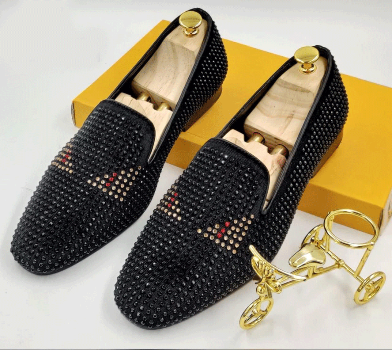 New Arrival Studded Moccasins Casual And Party Wear Suede Shoes For Men-Unique And Classy