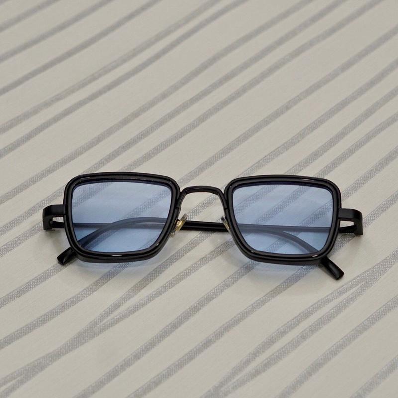 Classy Blue And Black Retro Square Sunglasses For Men And Women-Unique and Classy