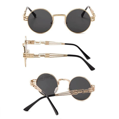 New Fashion Retro Steampunk Round Metal Sunglasses For Men And Women-Unique and Classy