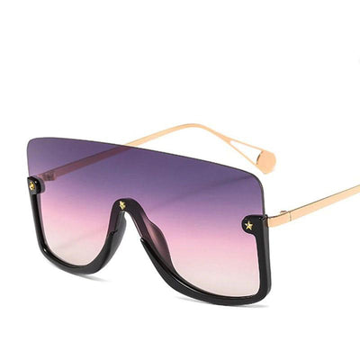 2020 New Trending Vintage Brand Oversized Square Shield Frame Cool Retro Designer Fashion Sunglasses For Men And Women-Unique and Classy