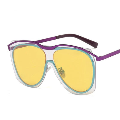 Oversized Pilot Cool Designer Frame Sunglasses For Unisex-Unique and Classy