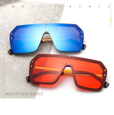 Brand Designer Square New Oversized One Piece Sunglasses For Men And Women-Unique and Classy