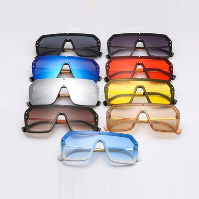 Brand Designer Square New Oversized One Piece Sunglasses For Men And Women-Unique and Classy