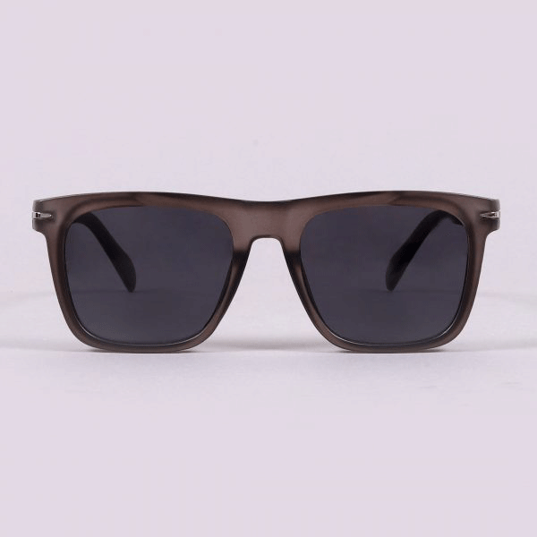 Beckham Style Grey Black Square Sunglasses For Unisex -Unique and Classy