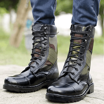 Leather Army Boots For Men's-Unique and Classy