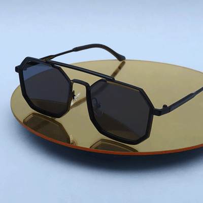 2022 Luxury Brand Vintage Steampunk Black Square Sunglasses-Unique and Classy