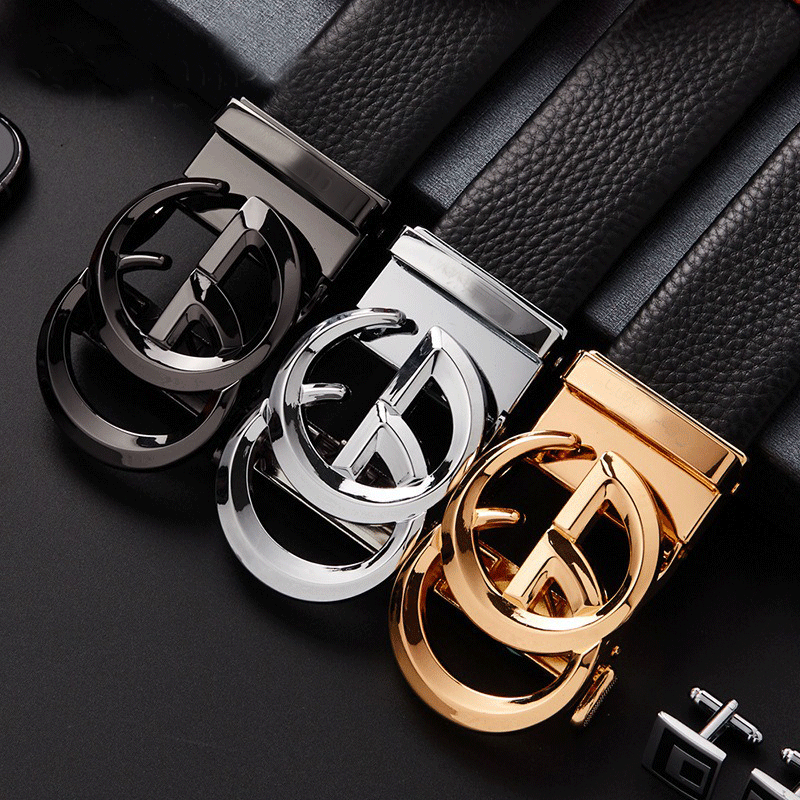 Luxury Brand Designer Belt With G-type Metal Automatic Buckle For Men's-Unique and Classy