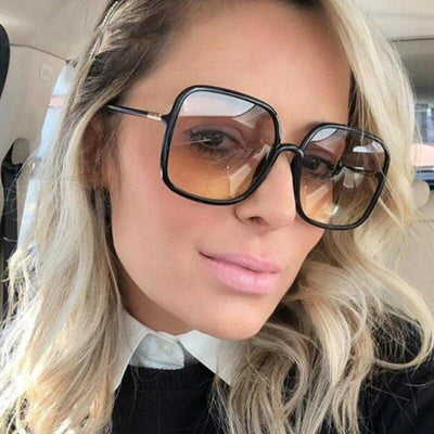 Famous Retro Brand Anti Blue Big Square Acetate Clear Lens Transparent Eyeglasses Spectacle Frame For Men And Women