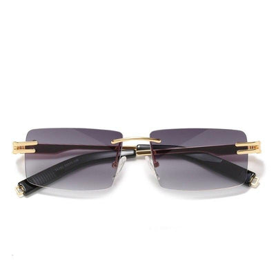 Trending Rectangle Black Blue Shades Brand Designer Fashion Small Square Sunglasses For Female Male -Unique and Classy