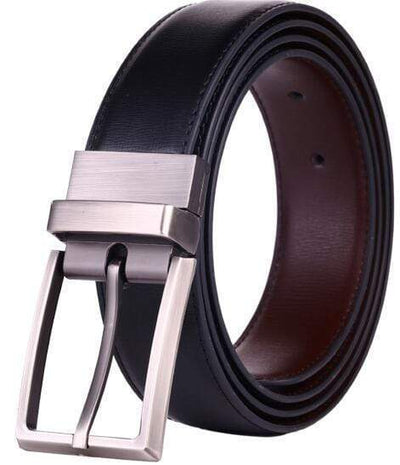 Reversible Silver Pin Buckle Genuine Leather belts for men - Jack and Jacob Belts Jack and Jacob