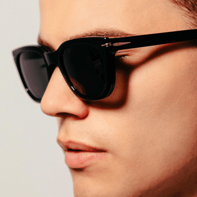 Beckham Style Acetate Black Square Rectangular Sunglasses For Unisex-Unique and Classy