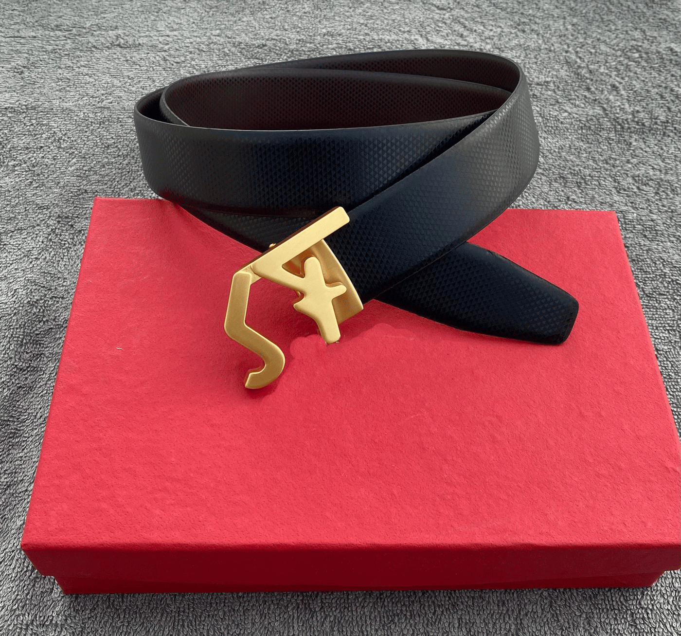 Classic SF Letter Leather Strap Belt For Men's-Unique and Classy