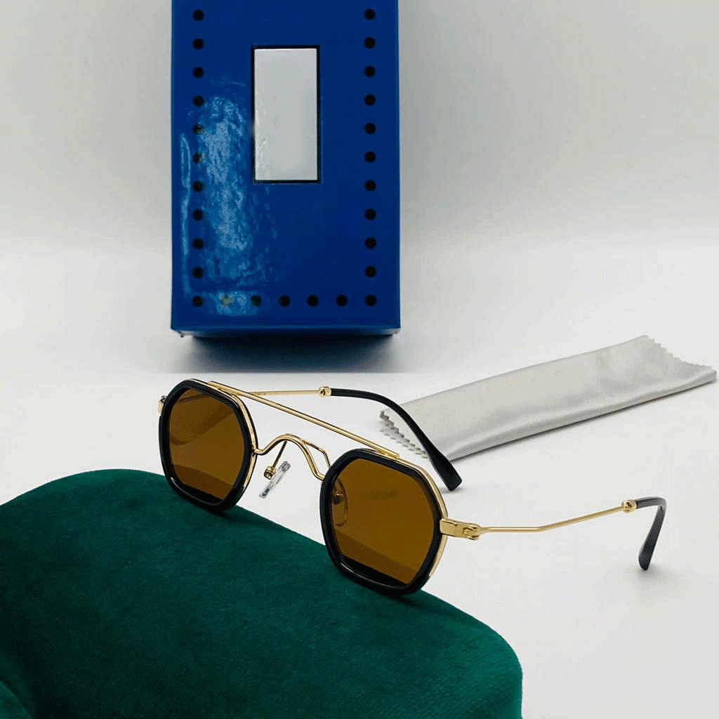 Unique Vintage Polygon Style Sunglasses For Unisex-Unique and Classy