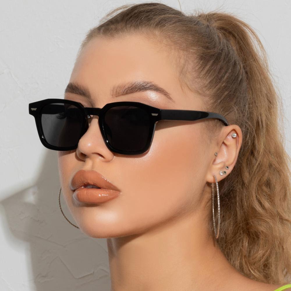 Luxury Rivet Square Designer Frame Classic Shades Sunglasses For Unisex-Unique and Classy