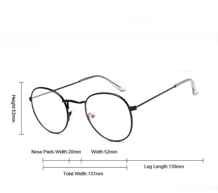 Classic Vintage Retro Designer Anti Blue Rays Brand Transparent Round Eyeglasses Spectacle Frame For Men And Women