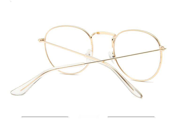 Classic Vintage Retro Designer Anti Blue Rays Brand Transparent Round Eyeglasses Spectacle Frame For Men And Women