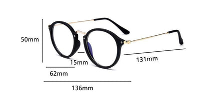 Blue Block Clear Lens Round Eyeglasses For Men And Women-Unique and Classy